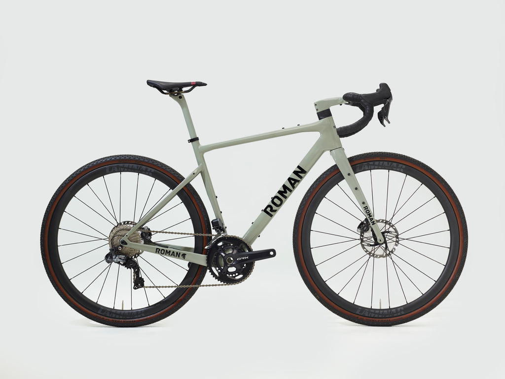 Bicycle with 'Roman' branding on a white background